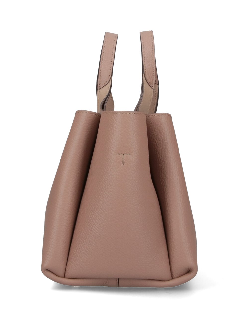 Tod's Mini Beige Leather Tote Neutraal