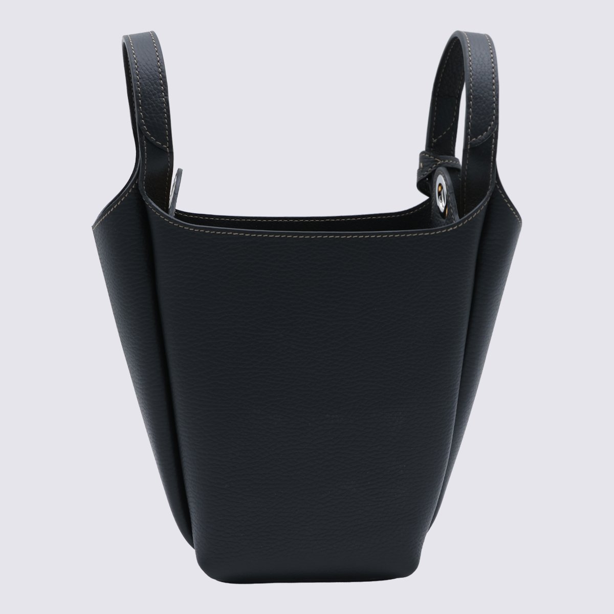 Tod's Structured Pebbled Leather Bucket Bag Zwart