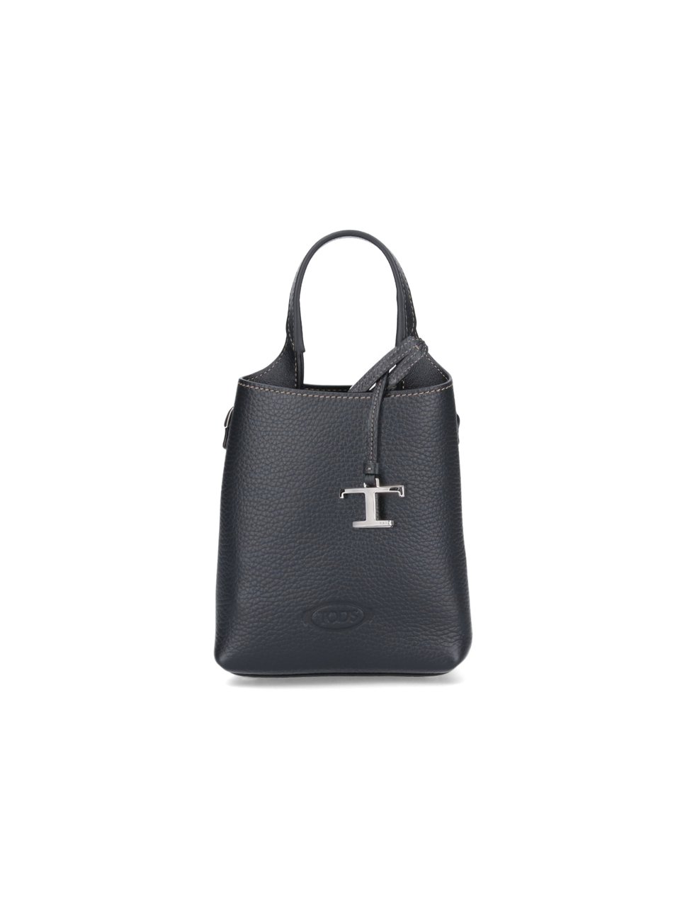 Tod's Black T Timeless Micro Leather Handbag Zwart