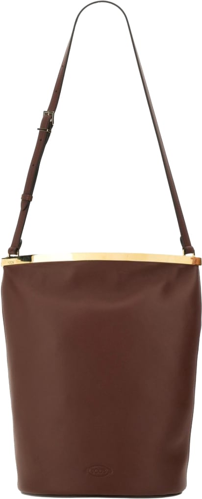 Tod's Small Leather Bucket Bag Bruin