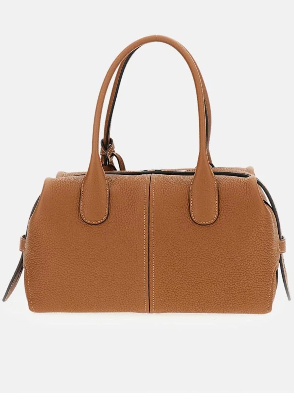 Tod's Structured Small Handbag with Rounded Edges and Adjustable Strap Bruin