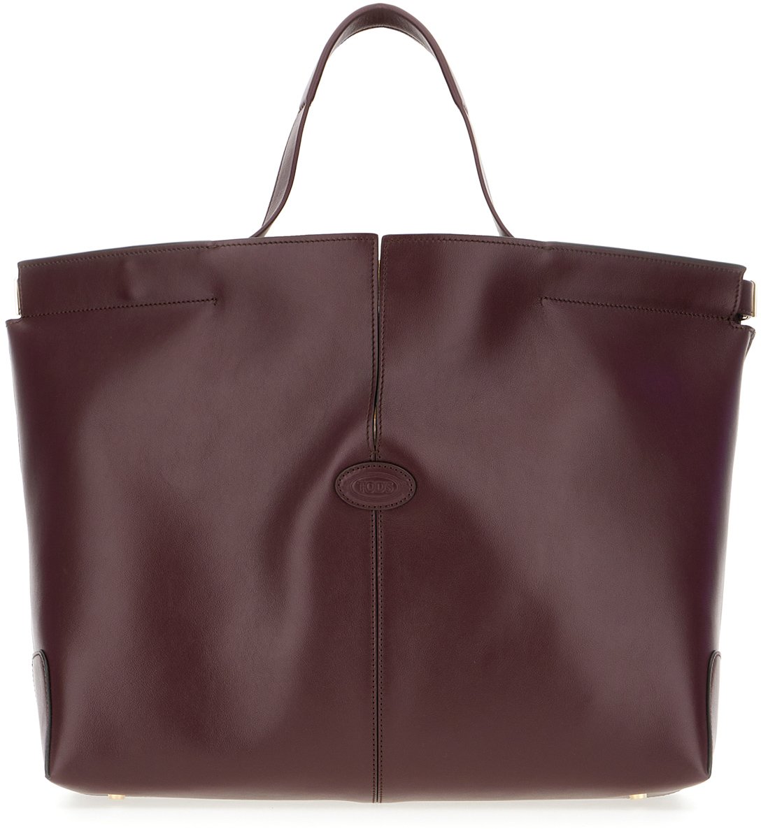 Tod's Tod's Plum leather medium Di Folio shopping bag Paars