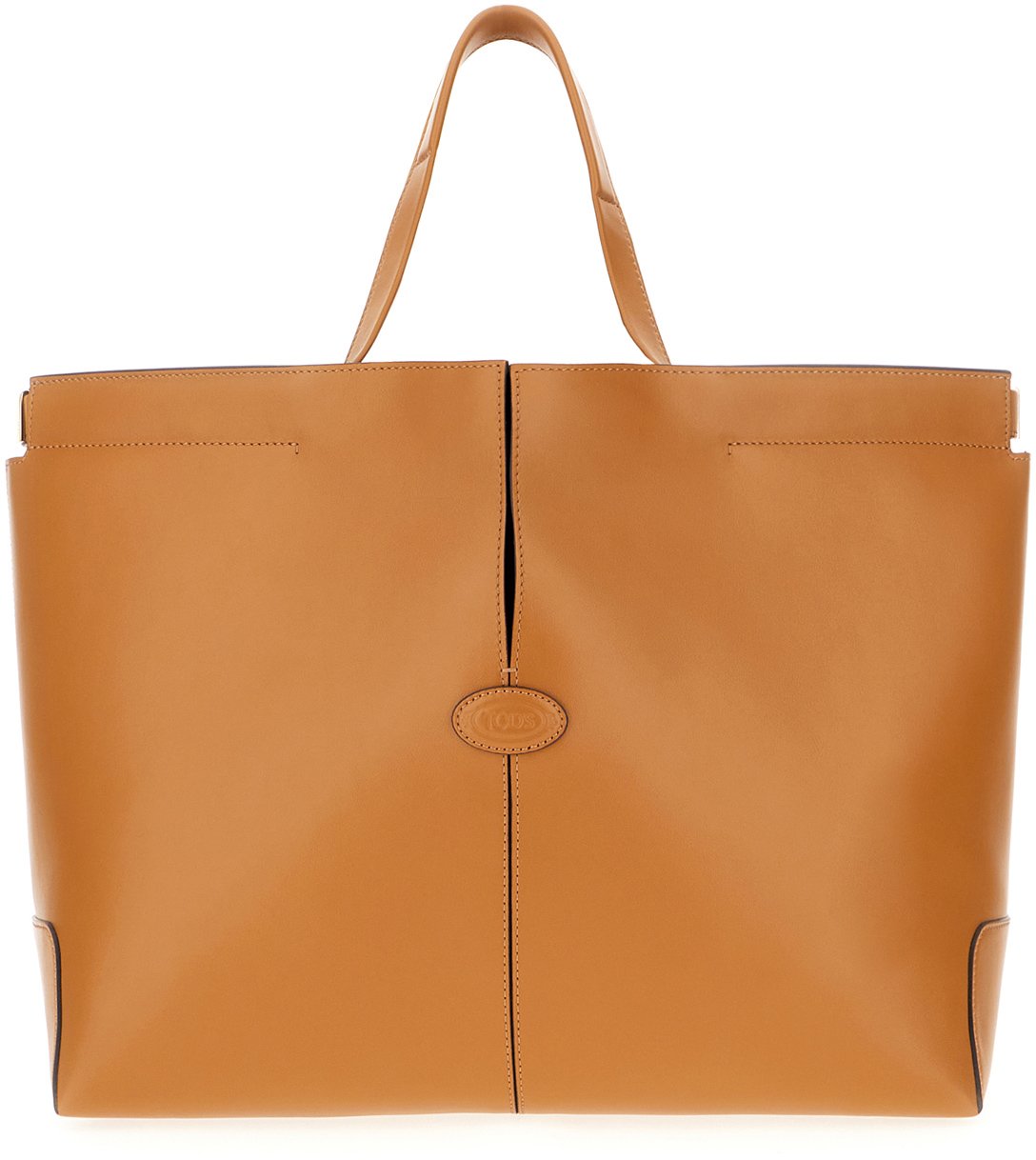 Tod's Tod's Caramel leather medium Di Folio shopping bag Bruin