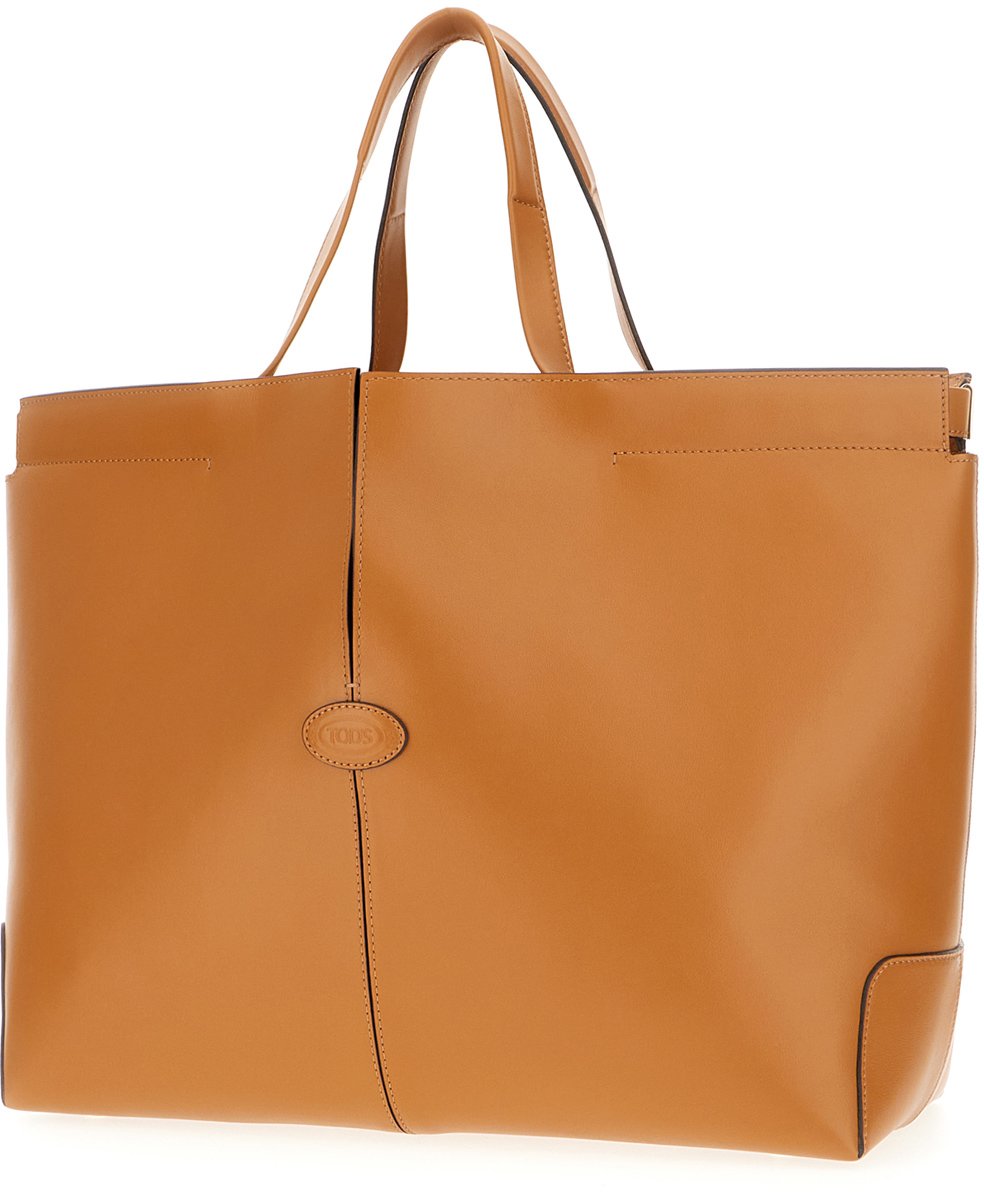 Tod's Tod's Caramel leather medium Di Folio shopping bag Bruin