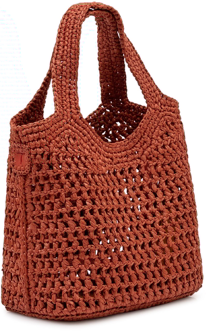 Tod's Borsa Mini con Due Manici in Tessuto Intrecciato Beige