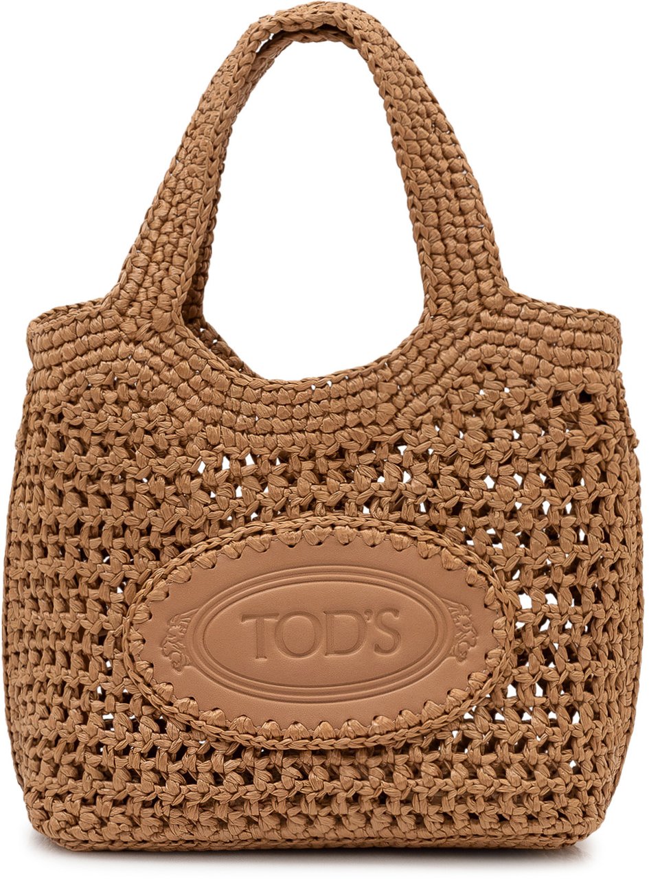 Tod's Borsa Mini con Due Manici Intrecciati Beige