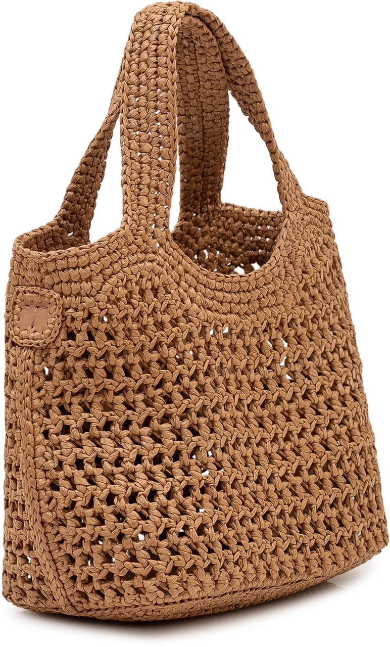 Tod's Borsa Mini con Due Manici Intrecciati Beige