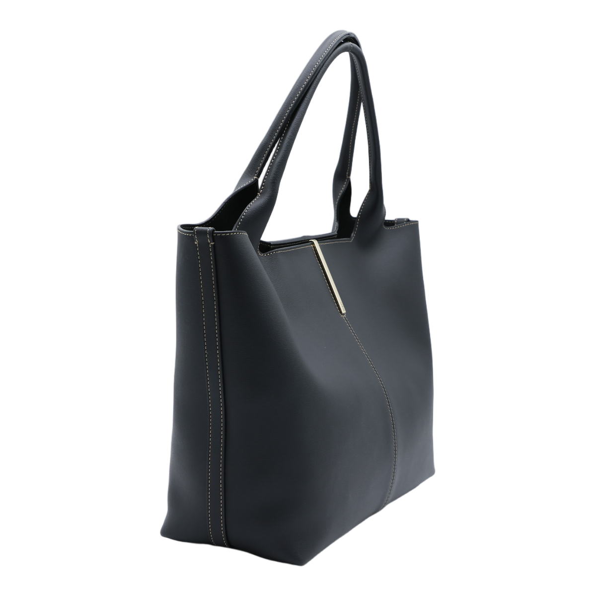 Tod's Structured Tote Bag with Gold-tone Accent Zwart