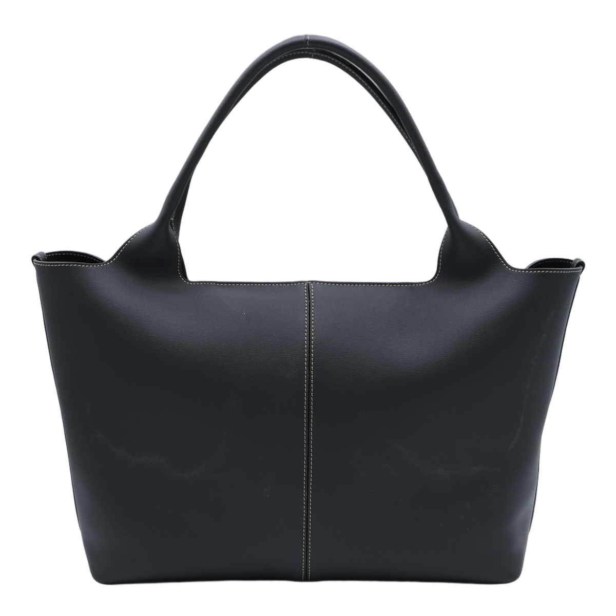 Tod's Structured Tote Bag with Gold-tone Accent Zwart