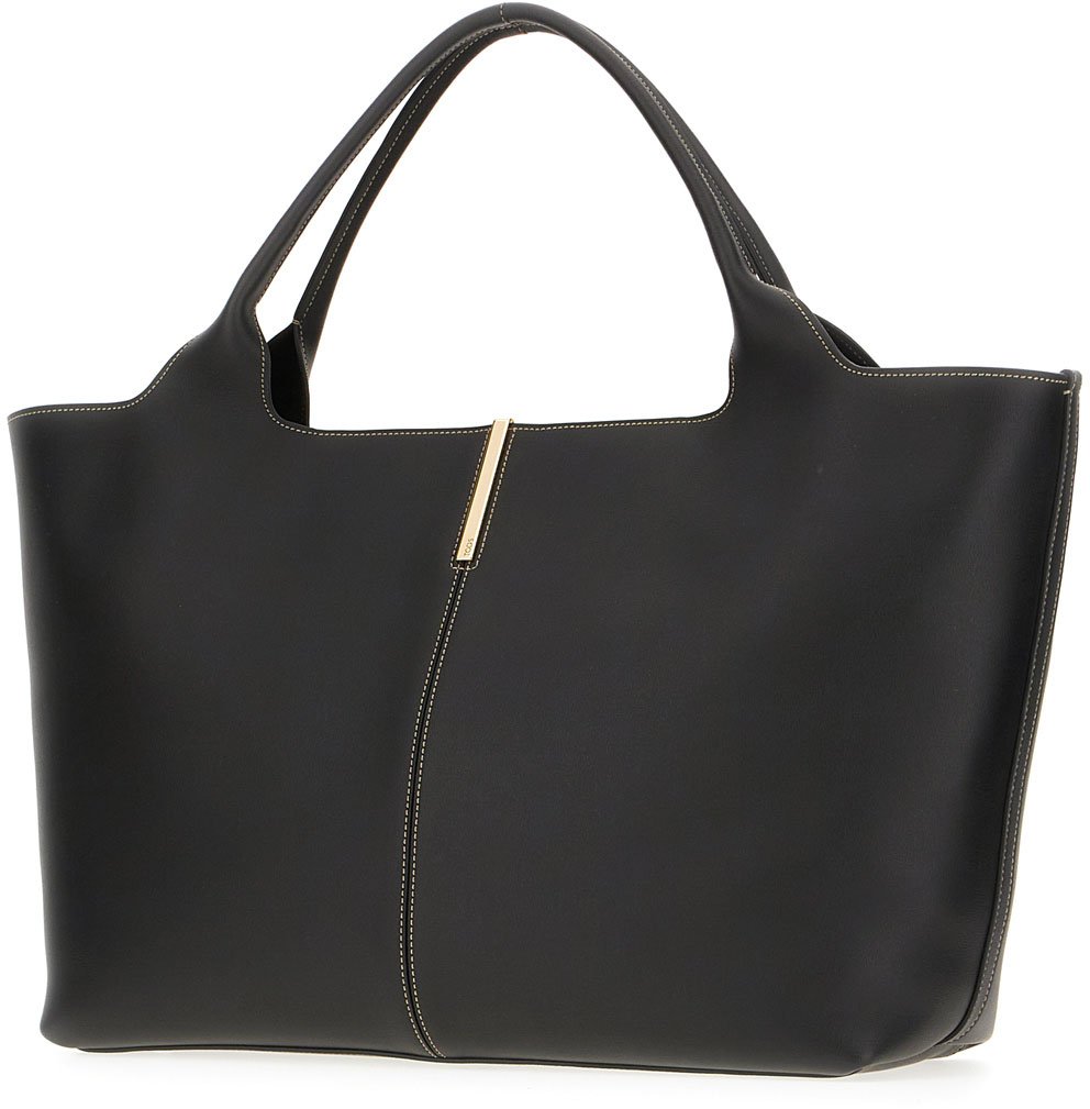 Tod's Tod's Black leather medium handbag Zwart