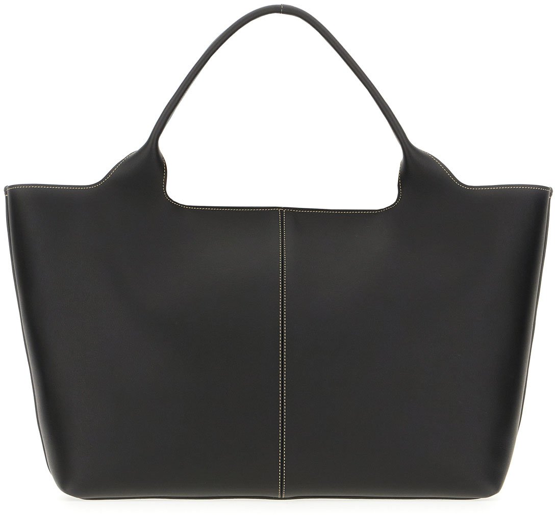 Tod's Tod's Black leather medium handbag Zwart