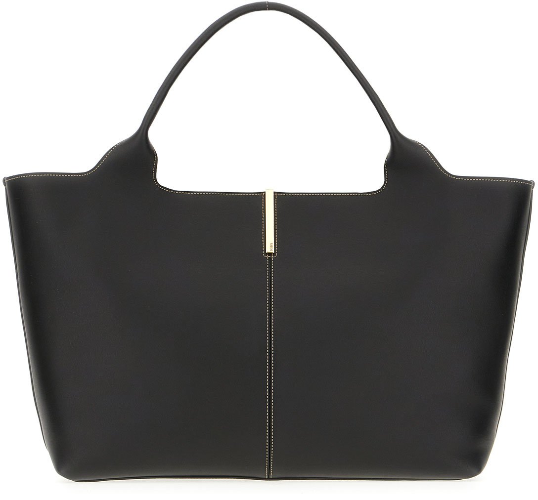 Tod's Tod's Black leather medium handbag Zwart