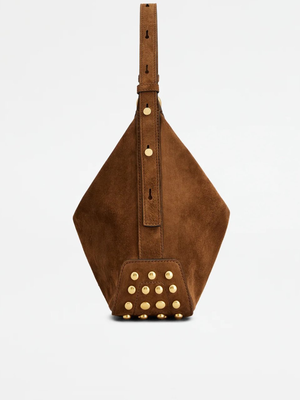 Tod's Brown Gmt Sacca Mini Suede Handbag Bruin