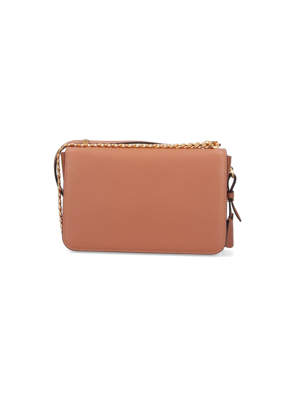 Tod's Structured Brown Leather Handbag with Gold-Tone Clasp Bruin