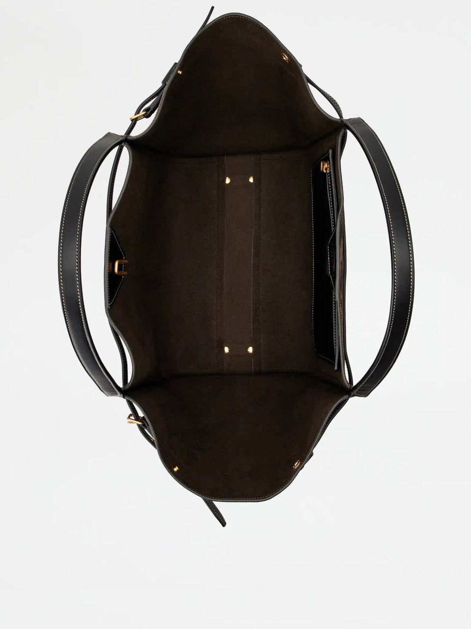 Tod's Suede Leather-Trim Tim Tote Bag Zwart