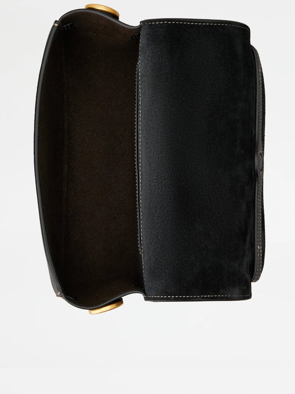 Tod's Semi-Circular Crossbody Bag with Gold Hardware Accents Zwart