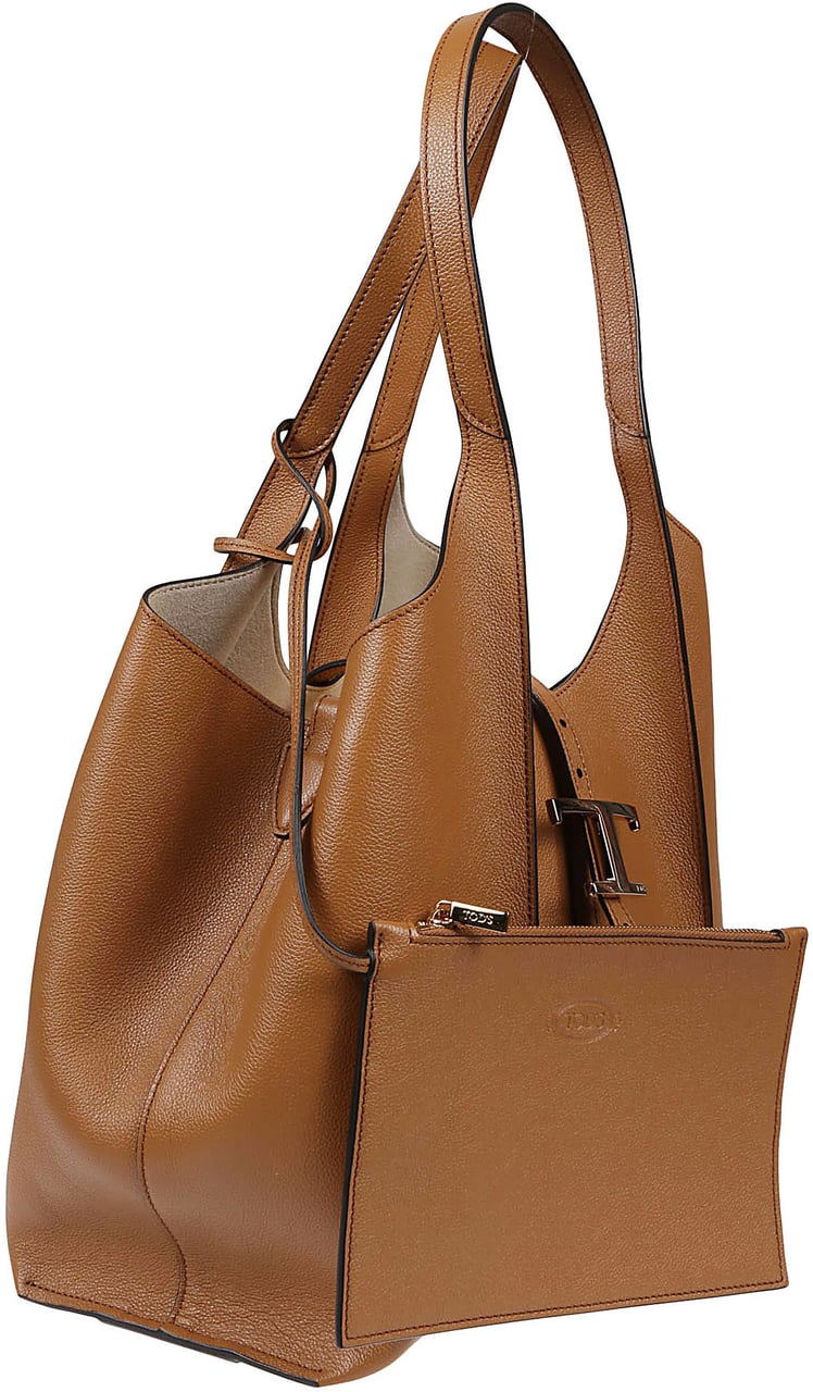 Tod's Small Tsb Shopping Bag Brown Bruin