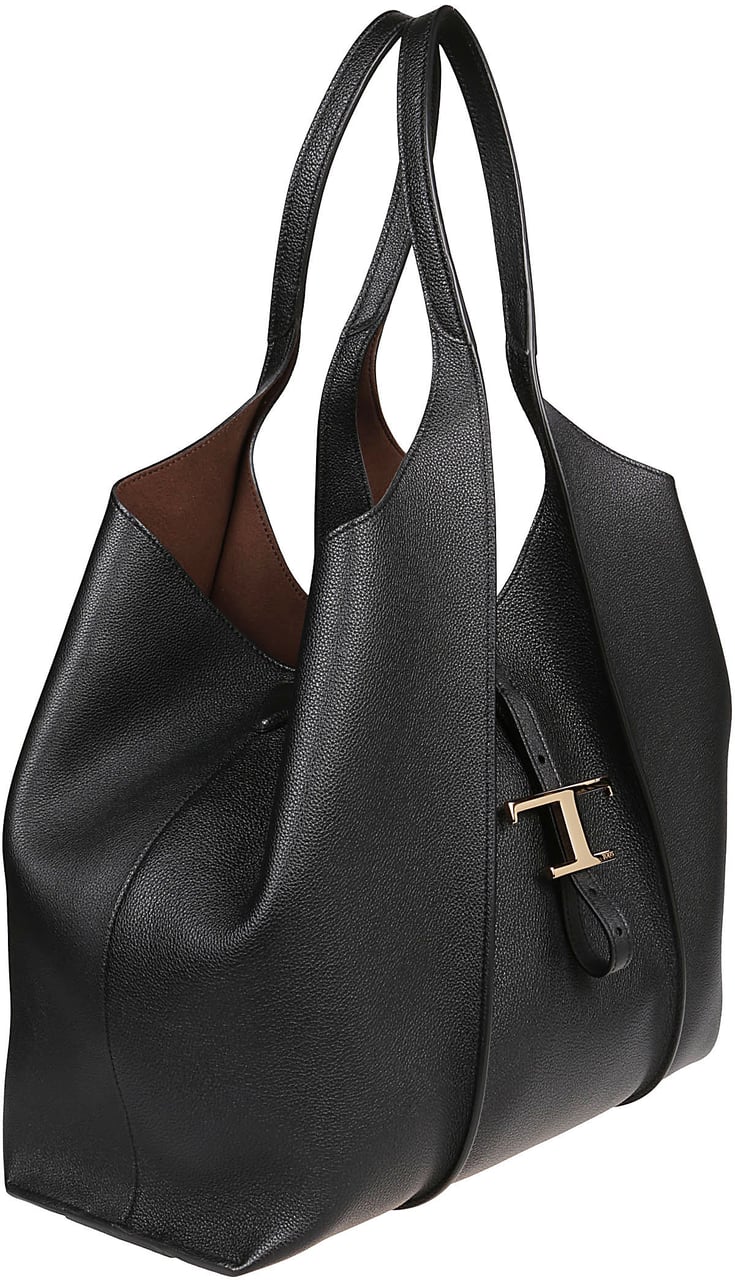 Tod's Medium Tsb Shopping Bag Black Zwart