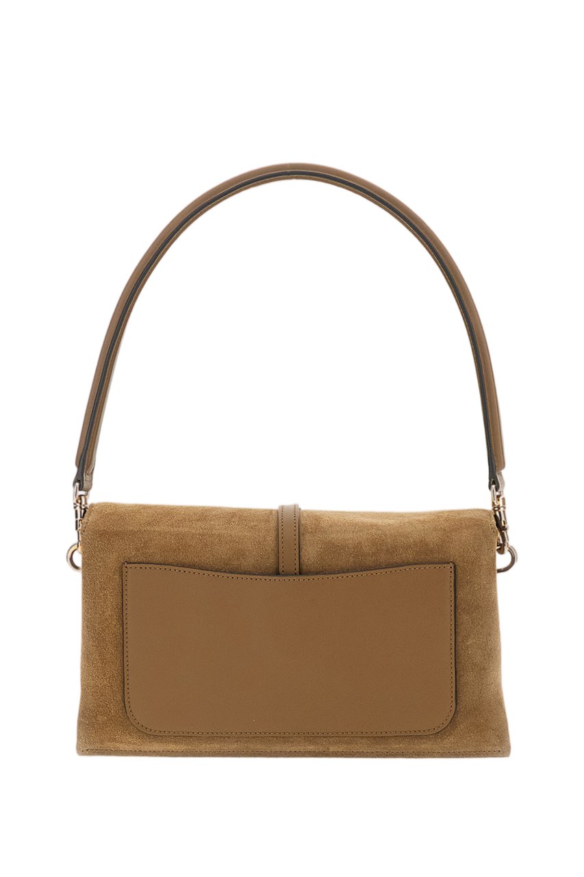 Tod's Beige Suede Mini Handbag Bruin