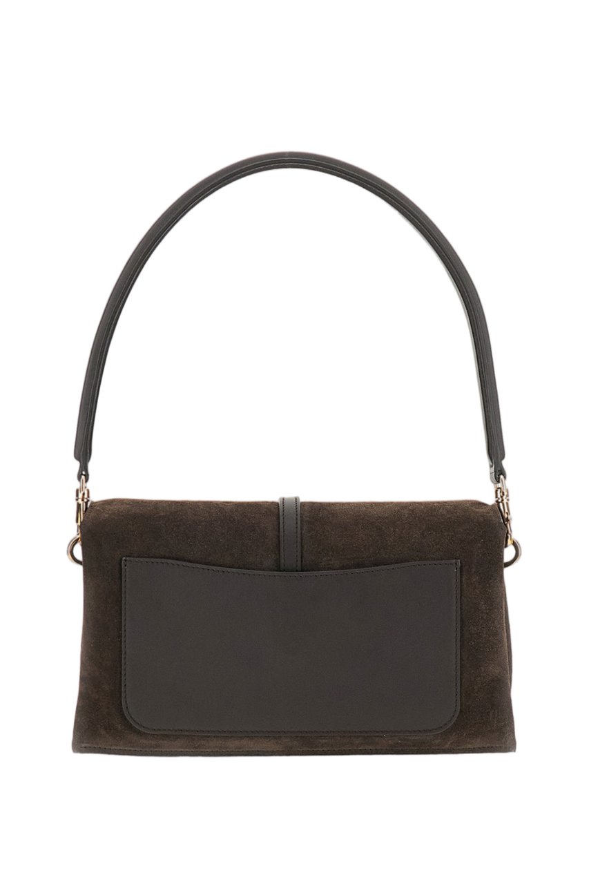 Tod's Brown Suede Mini Handbag Bruin