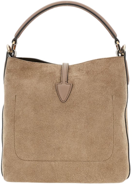 Tod's Mini Bucket Bag with Customized Metal Pendant Bruin