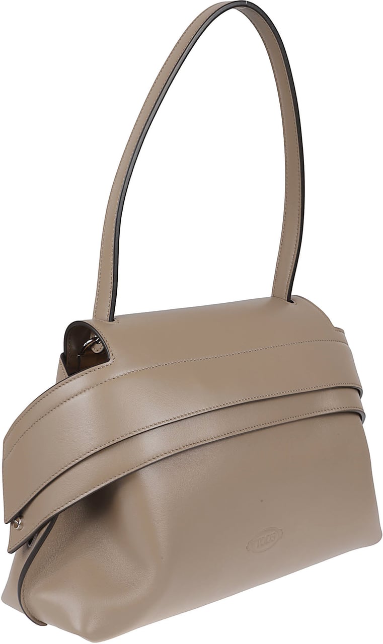 Tod's Contemporary Calf Leather Wave Bag Roze