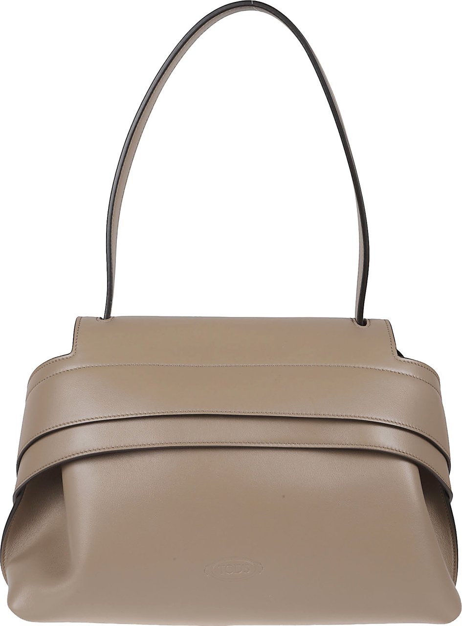 Tod's Contemporary Calf Leather Wave Bag Roze