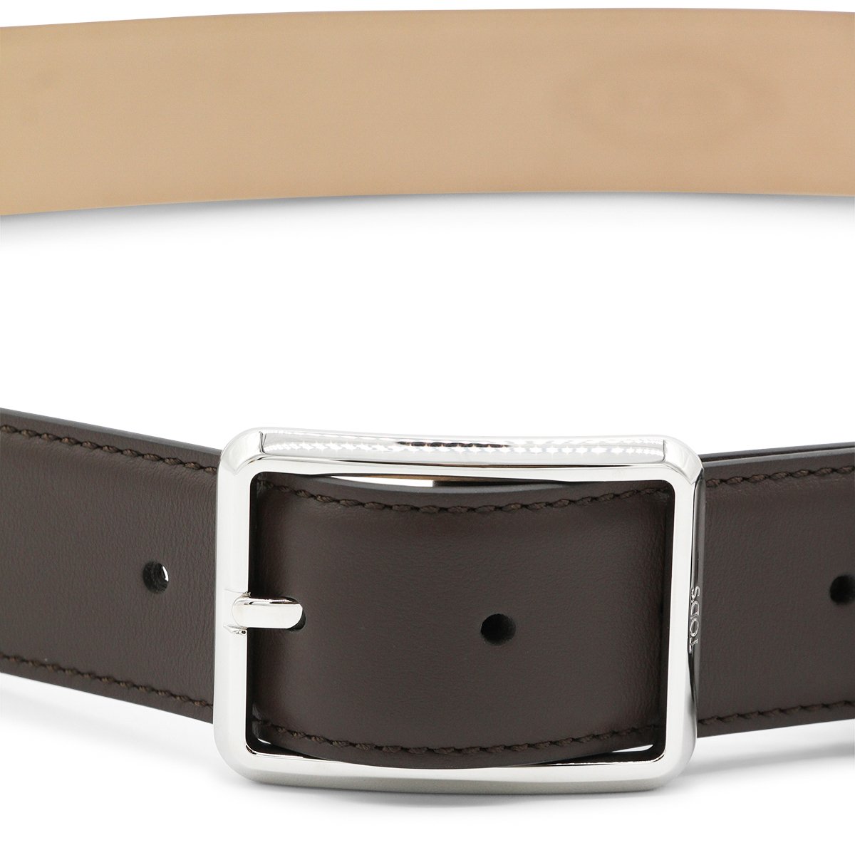 Tod's Brown Leather Belt Neutraal