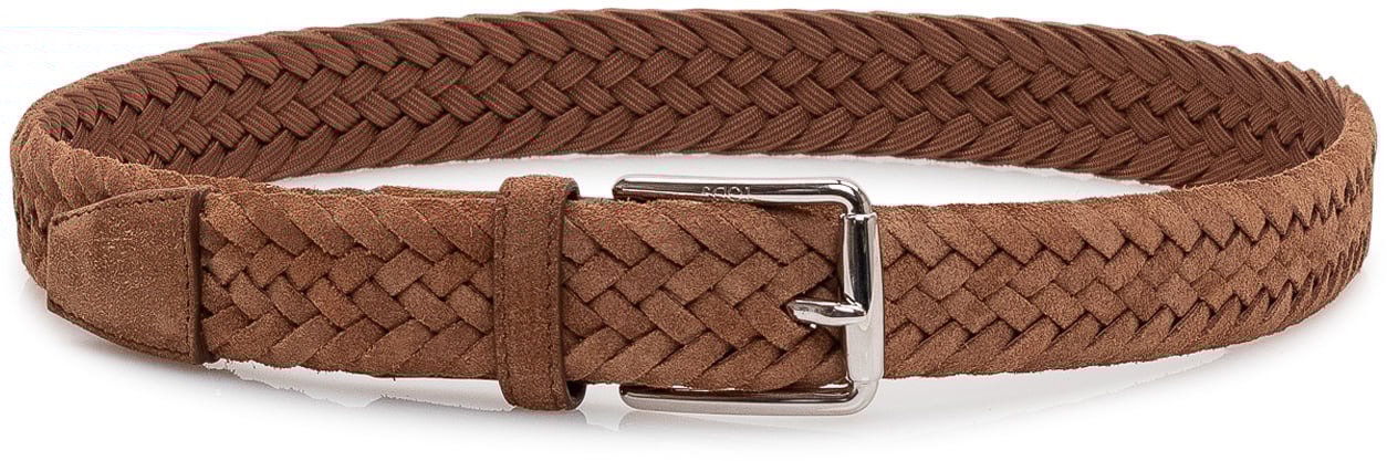 Tod's Cintura Fibbia Intreccio Bruin