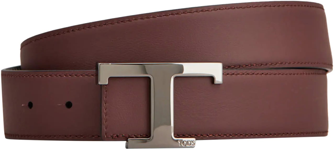 Tod's Belts Nero Bordeaux Scuro Zwart