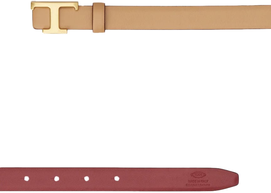 Tod's Belts Cammello Ch Rosso Borgogna Bruin