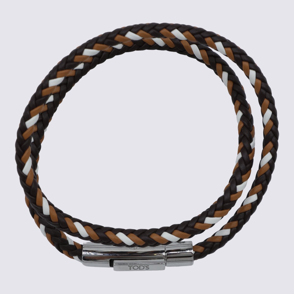 Tod's Braided Bracelet with Intertwined Earthy Strands Zwart