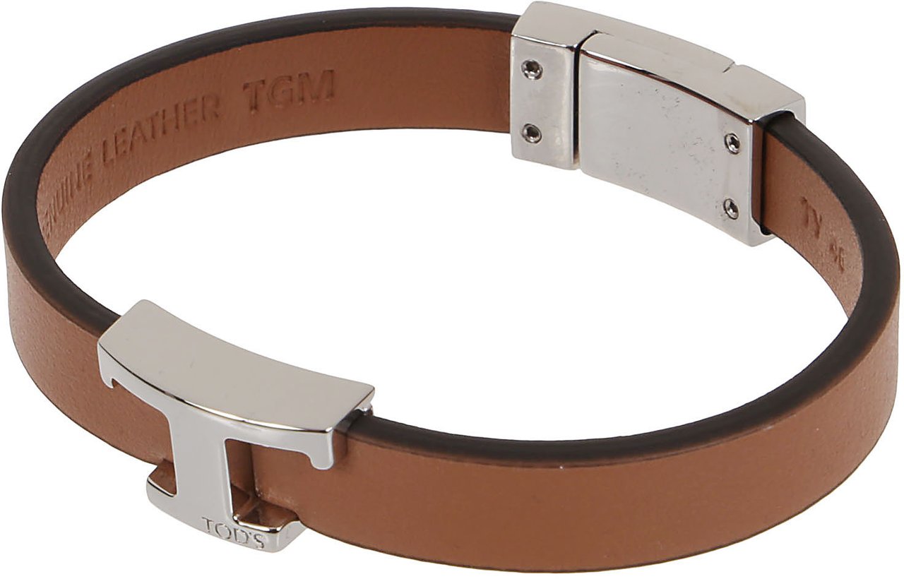 Tod's T Metal Bracialet Brown Bruin