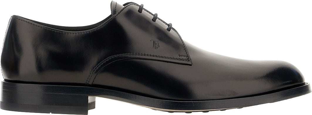 Tod's Black leather lace-up Zwart