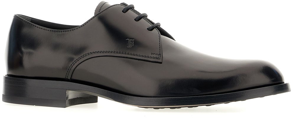 Tod's Black leather lace-up Zwart