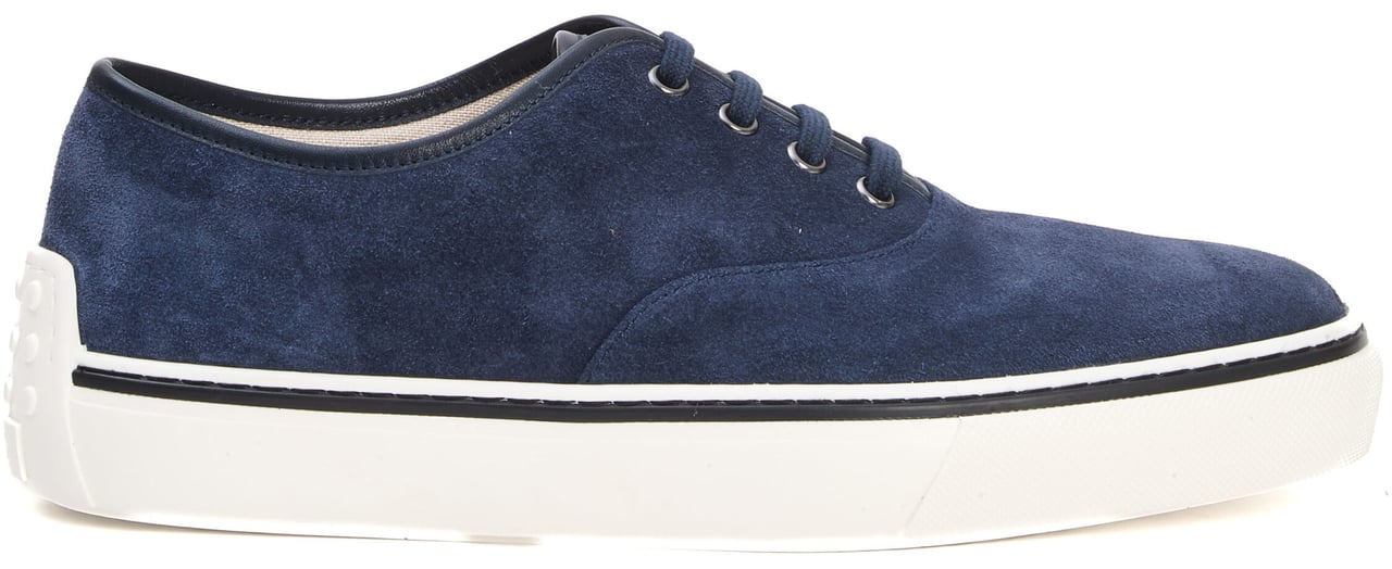 Tod's Sneakers Cassetta Camoscio Blu Blauw
