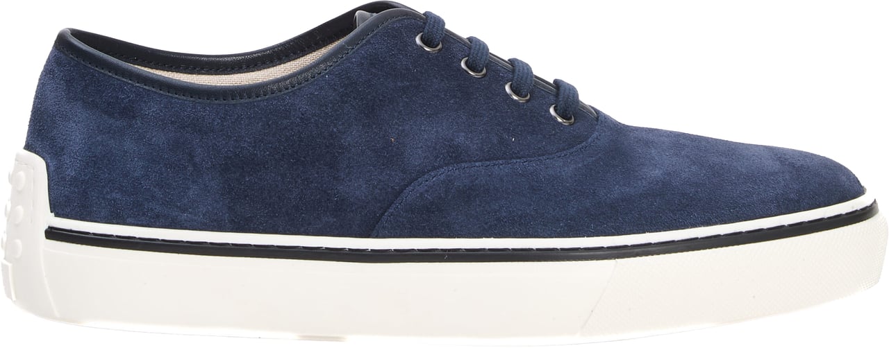 Tod's Sneakers Cassetta Camoscio Blu Blauw
