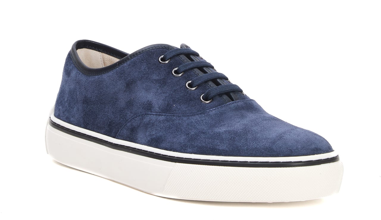 Tod's Sneakers Cassetta Camoscio Blu Blauw