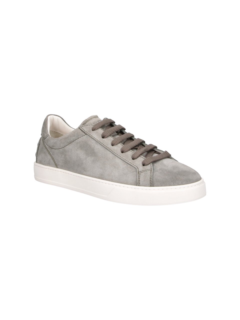 Tod's Green Calf Suede Sneakers Grijs
