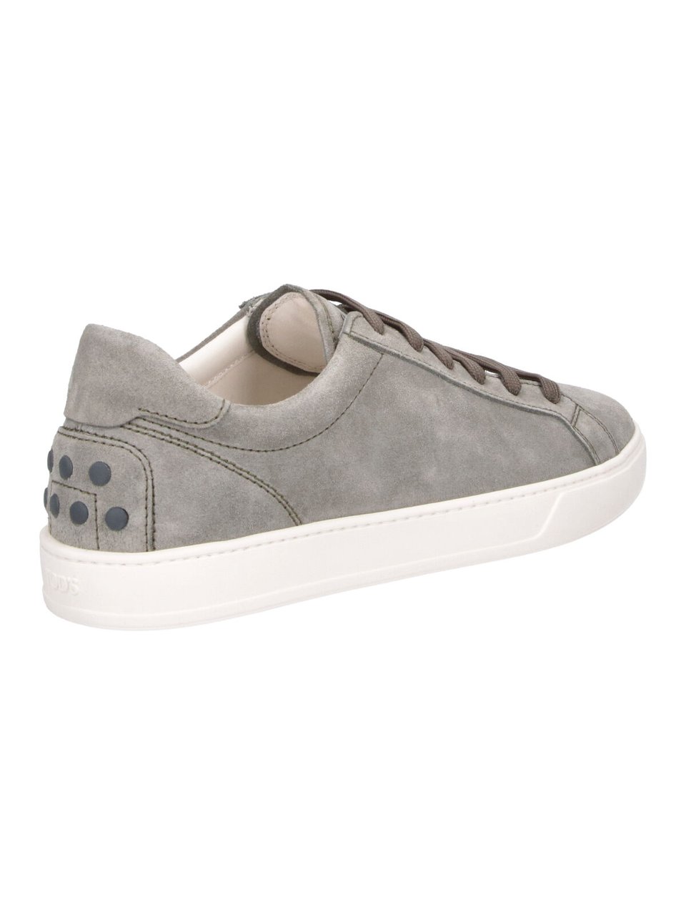 Tod's Green Calf Suede Sneakers Grijs