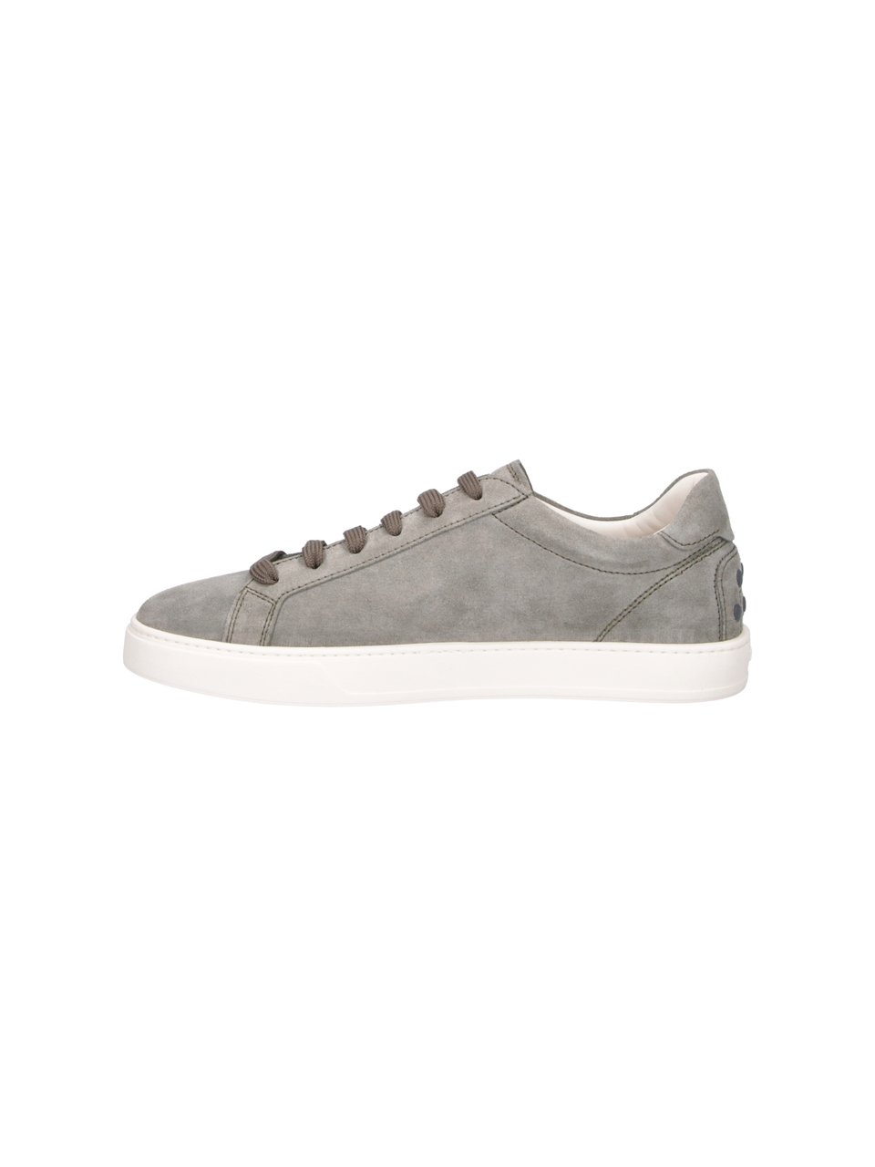 Tod's Green Calf Suede Sneakers Grijs