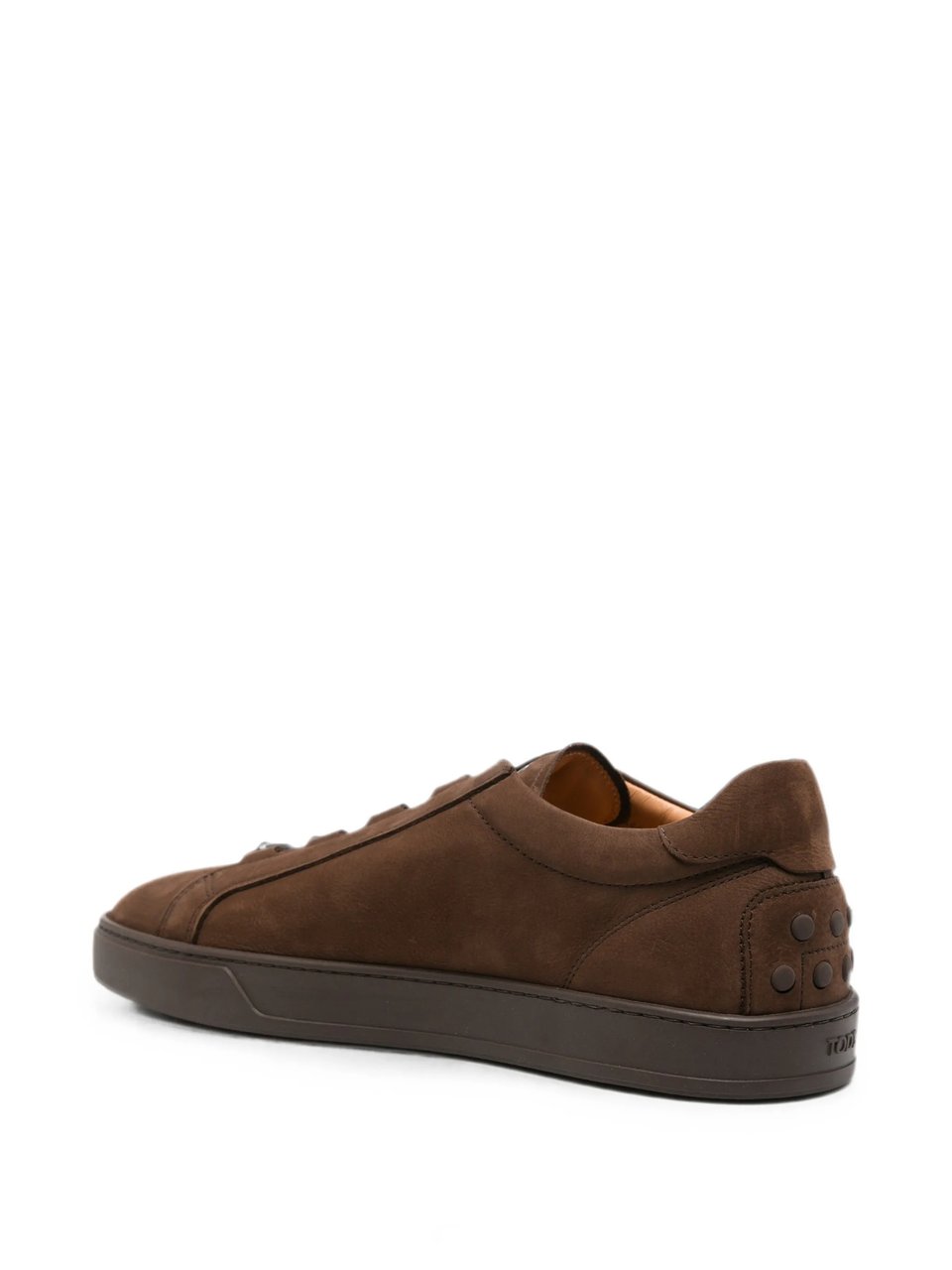 Tod's Sportivo Elastico Cassetta Nubuck Leather Sneakers Bruin