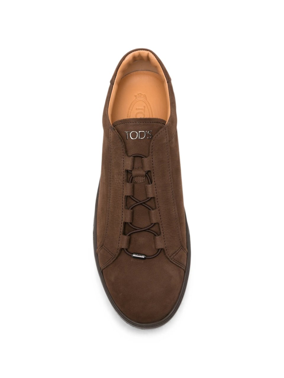 Tod's Sportivo Elastico Cassetta Nubuck Leather Sneakers Bruin