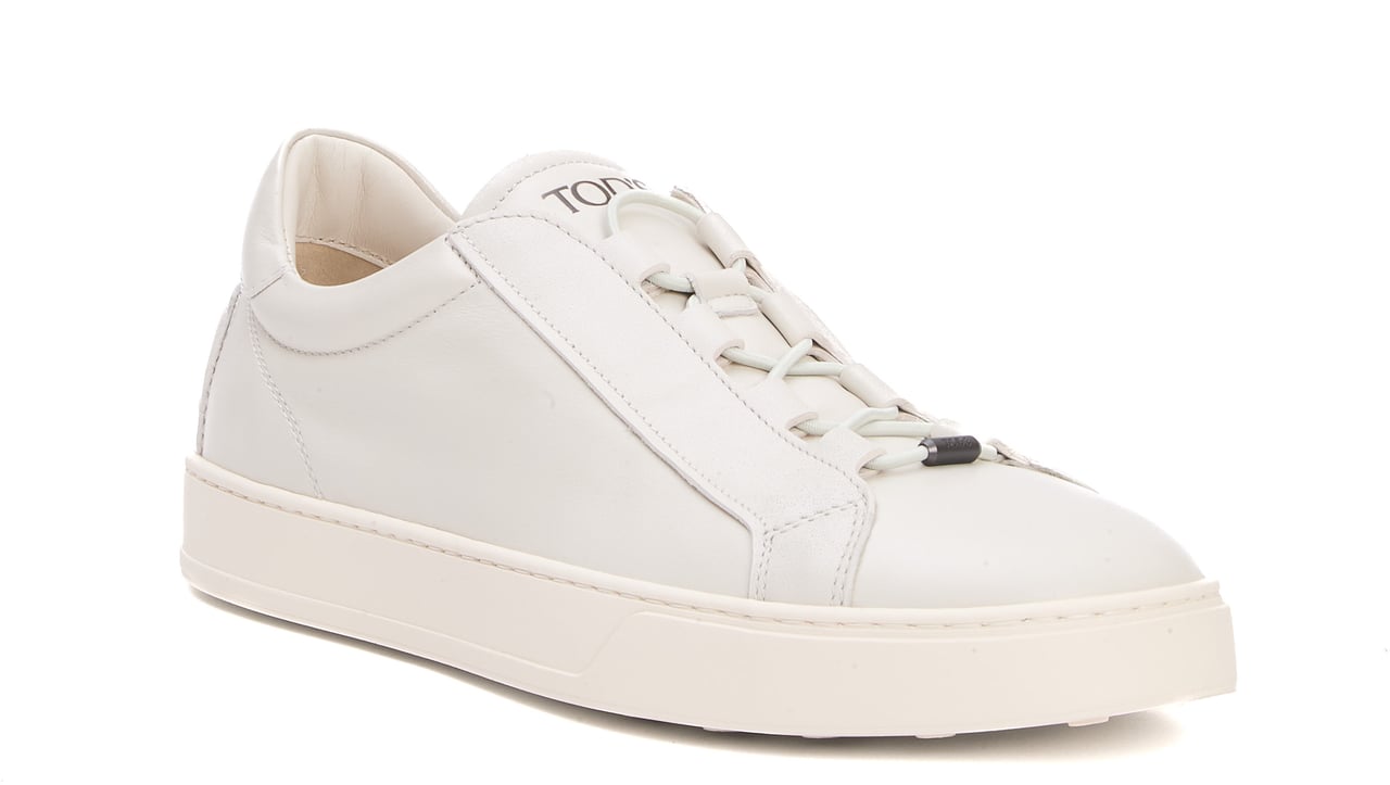 Tod's Sneakers Elastico Pelle Avorio Wit