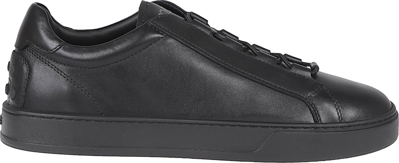 Tod's Low-Top Calfskin Leather Sneakers Zwart