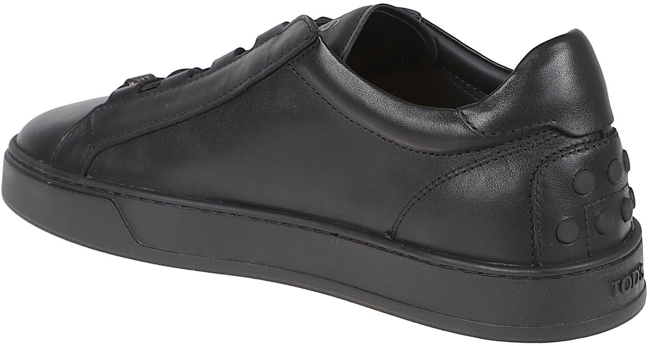 Tod's Low-Top Calfskin Leather Sneakers Zwart