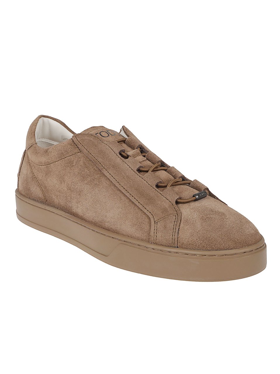 Tod's Low-Profile Calfskin Leather Sneakers Neutraal