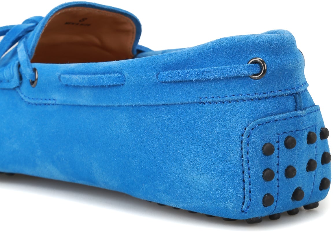 Tod's New Laccetto Gommini Driving Shoes Loafers Blauw