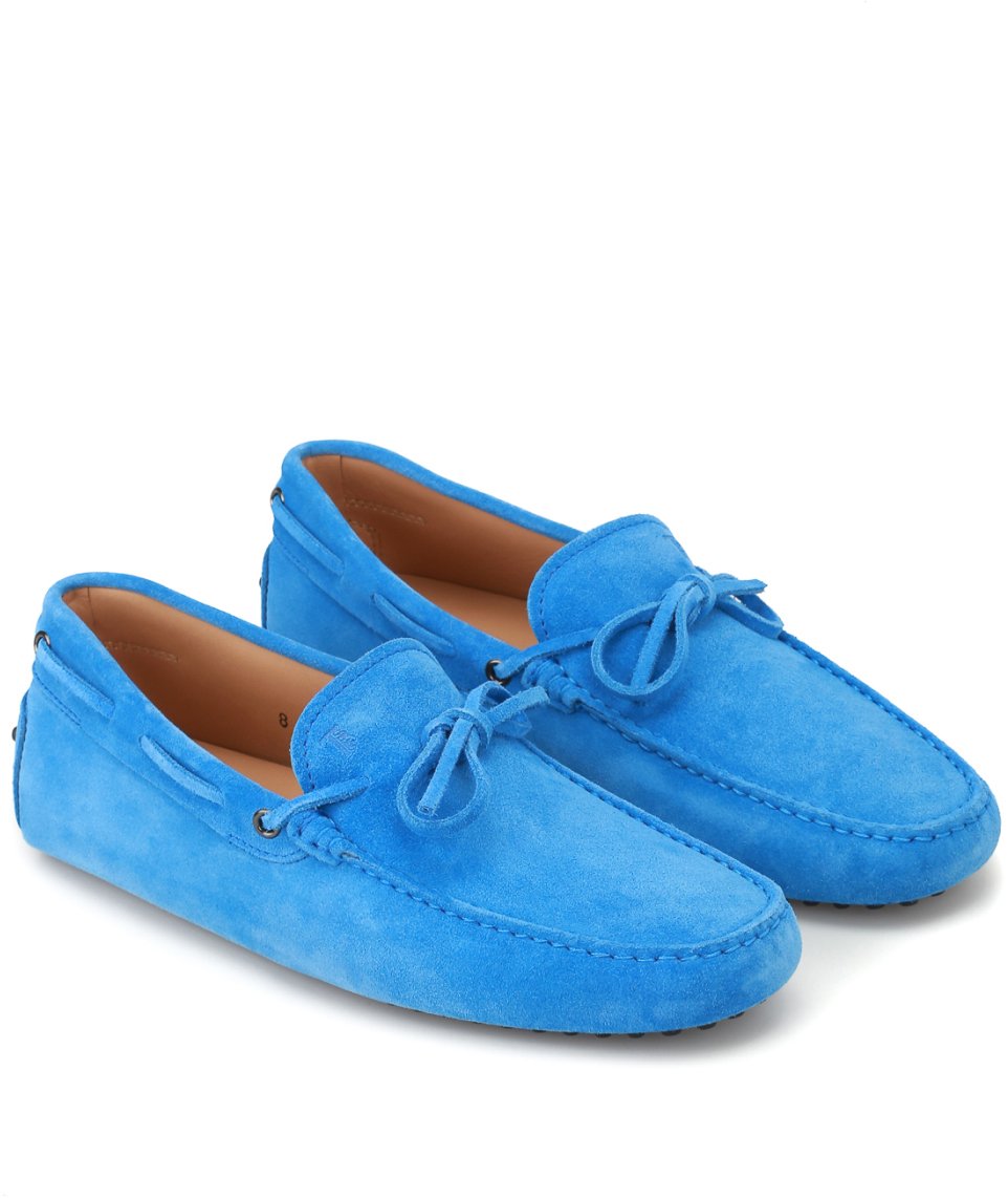 Tod's New Laccetto Gommini Driving Shoes Loafers Blauw