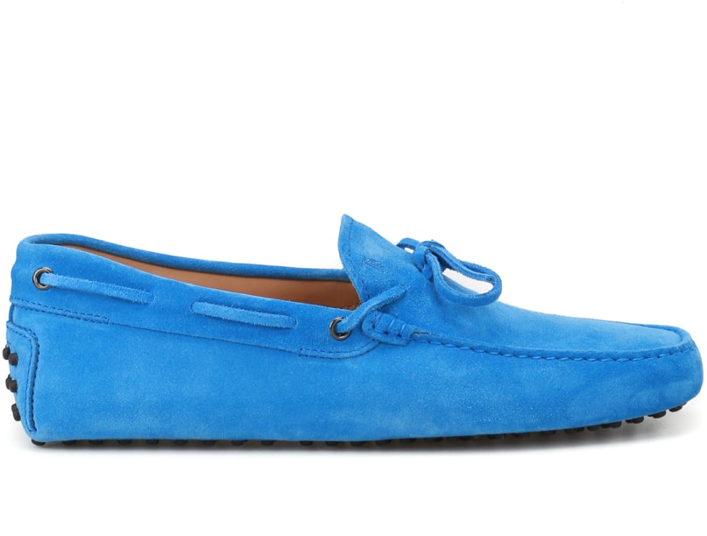 Tod's New Laccetto Gommini Driving Shoes Loafers Blauw